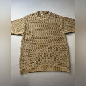 Zara Brown OPEN KNIT T-SHIRT Large